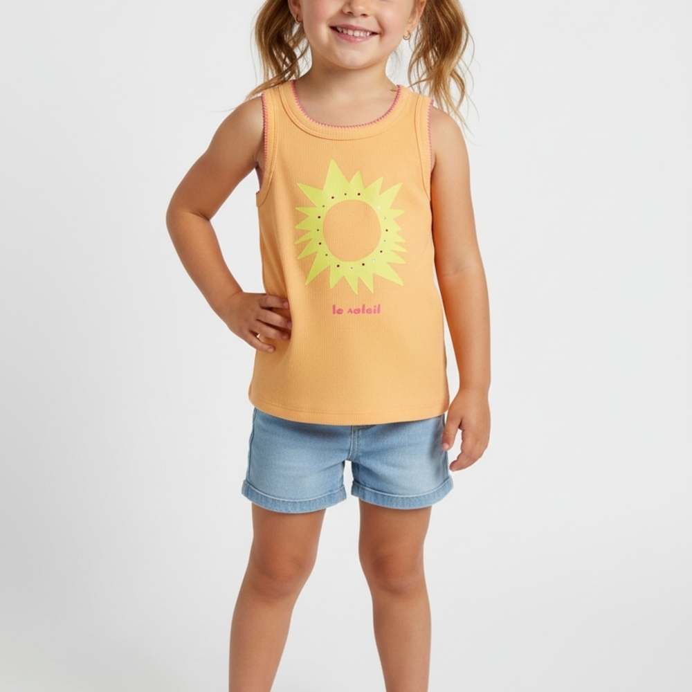 Epic Threat orange Girls Tank Top Sleeveless Size XS 5-6